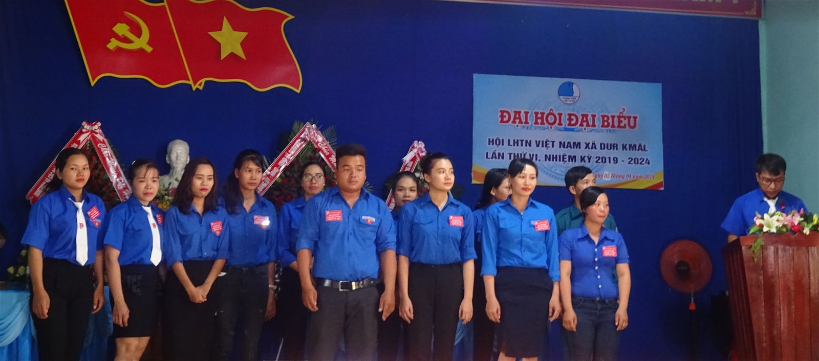 Đại hội Hội Liên hiệp Thanh niên Việt Nam xã Dur Kmăl nhiệm kỳ 2019 - 2024